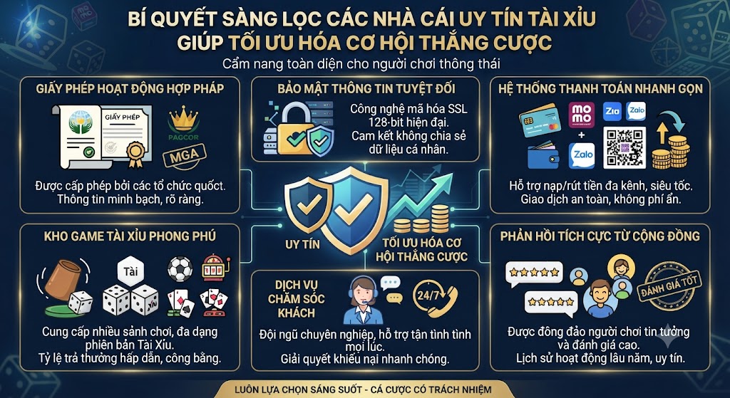 các nhà cái uy tín tài xỉu